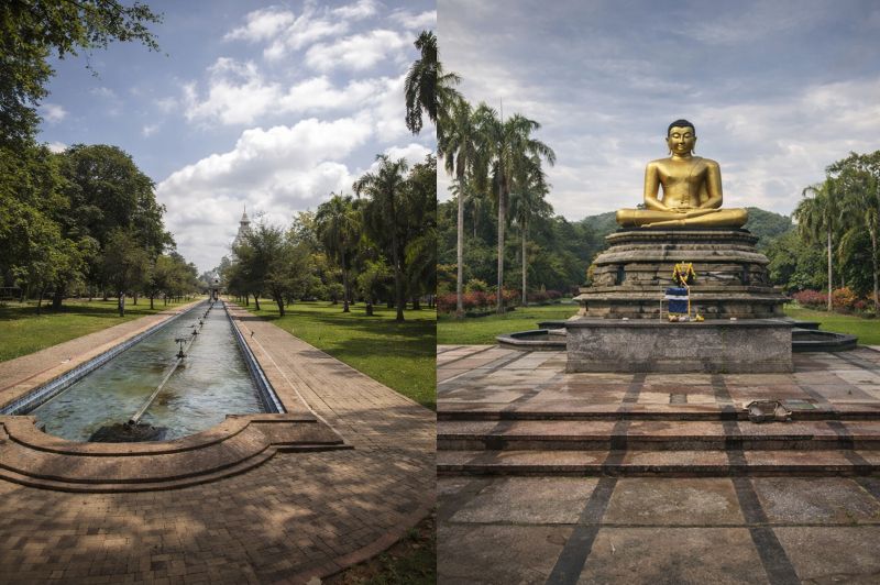 Viharamahadevi Park in Colombo with greenery and walking paths