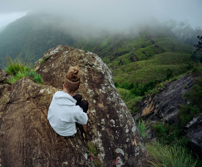 View from Ella Rock with mountains and valleys