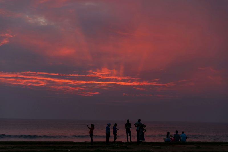 Sunset view from café in Galle Fort
