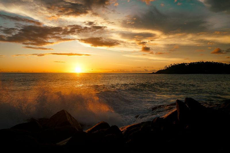 Coconut Tree Hill in Mirissa at sunset