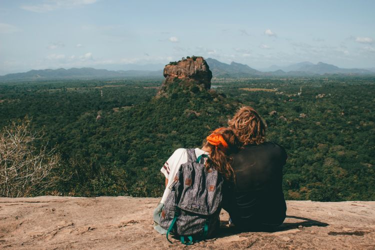 Sunrise view of Sigiriya Rock from Pidurangala